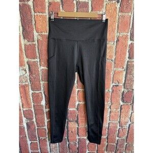 Offline by Aerie Womens Black Cropped Leggings Pullon Athletic Size Large